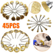 Wire Steel Brass Brushes Polishing Wheels Set for Dremel Rotary Tool