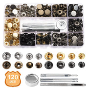 Metal Snap Fasteners Buttons + Fixing Tools Set