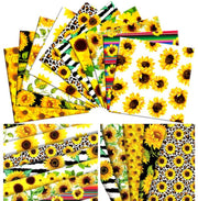 10 Style Fabric Patchwork Bundle 100% Cotton 24x24cm