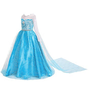 Frozen Princess Elsa Dress Girls Dress Up Costume 9-10 yrs