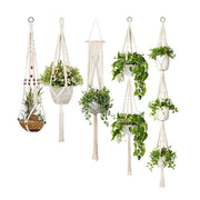 5pcs Macrame Plant Hanger Cotton Rope Hanging Planter Baskets