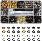 Metal Eyelets Grommets Button Kit with Tool