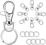 100pcs Lobster Clasp Keychain Hooks Key Rings