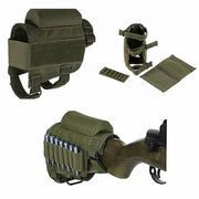 Outdoor Tactical Shotgun Rifle Ammo Pouch Bag Butt Stock Cheek Pad