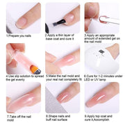 Extension Gel Nail Kit + Mini Nail Lamp UV Extension Gels
