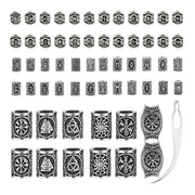 61pcs Norse Vikings Runes Beard Beads Hair Set
