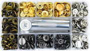 80 Sets Metal Snap Fasteners + Fixing Tools Set