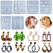 6pcs Resin Moulds Silicone Earrings Jewellery Molds