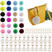 Pom Pom Fur Ball Keychain DIY Set