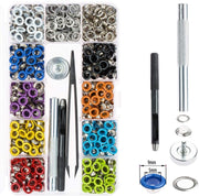 Metal Eyelets Grommets Buttons Kit with Tool