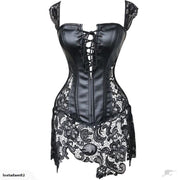 Leather Corset Dress Sexy Lingerie Size 8