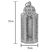 Moroccan Lantern Candle Holder Pink Purple Glass Decorative Hanging Lamp