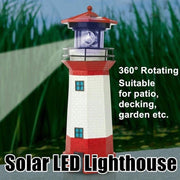 Solar Lighthouse Garden Statue Ornaments Lamp
