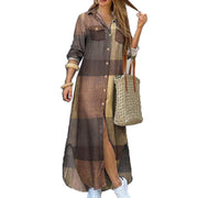 Maxi Shirt Dress Plaid Summer Dresses Womens Clothing Size 10
