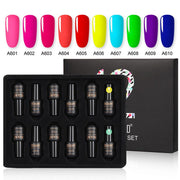 12pcs Gel Nail Polish Manicure Set UV Soak Off Nail Art Kit