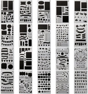20 x Stencil Art Journal Stencils 10x18cm