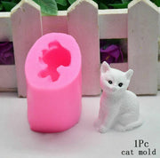 Cat Silicone Mould Fondant Candy Mold