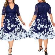 Floral Lace Dress Summer Wrap Dresses Womens Clothing Size 28