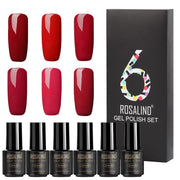 Gel Nail Polish 6 Bottle Pack