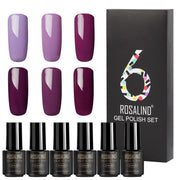 Gel Nail Polish 6 Bottle Pack