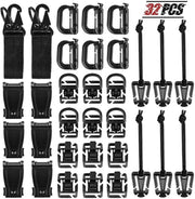 32pcs Molle Backpack Tactical Bag Vest Gear Attachment Gear Clips