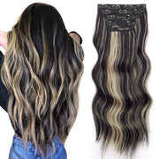 Hair Extensions Black Mix Blonde