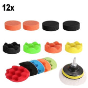 Car Polisher Buffer Cleaning Kit Polishing Waxing Buffing Sponge Pads
