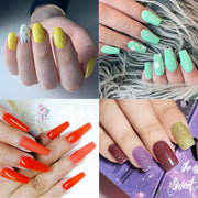 Nail Gel Polish Set 6 Bottles Manicure UV Soak Off Color Coat Gels