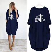 Cotton Shirt Dress Christmas Summer Dresses Womens Clothing Size 22