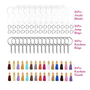 Acrylic Bone Discs Keychain Blanks Vinyl Making Kit