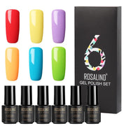 6pcs Gel Nail Polish Manicure Set UV Soak Off Nail Art Kit