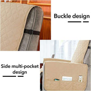 Recliner Chair Cover Large with Armrest Organiser Pockets - Armchair Slipcover Protector - Black