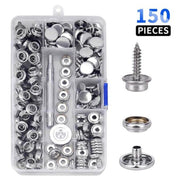 150pcs Snap Button Boat Sailcloth Canvas Snap Fastener Screw Tool Kit