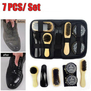 Leather Shoe Bag Cleaning Polish Care Kit Polish Brush Set
