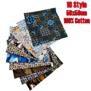 10 Style Fabric Patchwork Bundle 100% Cotton 50x50cm