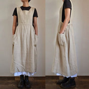 Maxi Dress Apron Cotton Dresses Womens Clothing Size 22