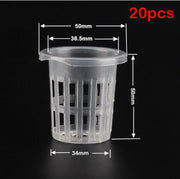 Mesh Pot Net Cup Basket Hydroponic Garden Plant Grow 20pcs