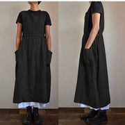 Maxi Dress Apron Cotton Dresses Womens Clothing Size 20