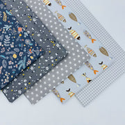 5 Style Fabric Patchwork Bundle 100% Cotton 50x50cm