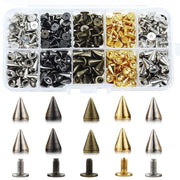 100pcs Cone Spikes Metal Screw Back Studs Bullet Rivets Buttons