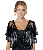Great Gatsby Shawl Bolero Jacket Flapper Evening Cape