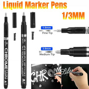 Liquid Chrome Marker Mirror Metallic Paint Pen Set