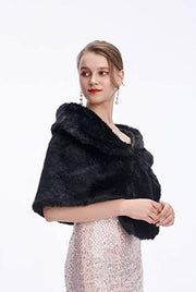 Fur Cape Jacket Shawl Wrap Shrug Womens Clothing Size 10