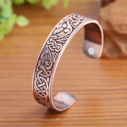 Magnetic Copper Viking Cuff Bracelet