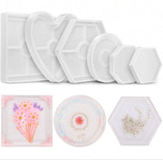 6pcs Silicone Mold Resin Moulds Epoxy Resin Coaster Molds