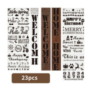 23 x Home Welcome Stencil Season Festival Number Stencils