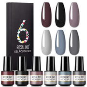 6pcs Gel Nail Polish Manicure Set UV Soak Off Nail Art Kit