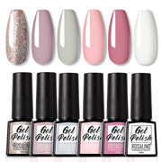 Gel Nail Polish 6 Bottle Pack