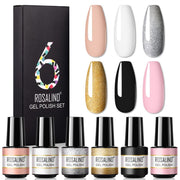 Gel Nail Polish 6 Bottle Pack