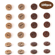 100pcs Sewing Buttons Coconut Shell 12mm
